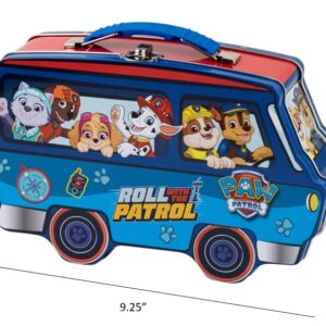 Paw Patrol Van Shaped Tin Carry All, Blue, with Handle Lock and Clasp