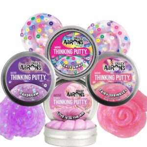 Crazy Aaron's Putty Mini Tins Daydream, Skate Away, Fairy Sprinkles & Love is in The Air Gift Set Bundle - 4 Pack (13.3g each)