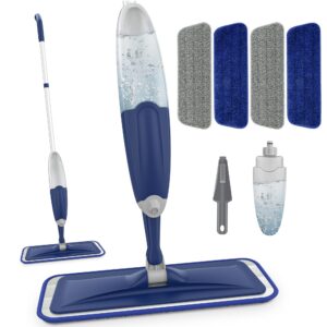 spray mops microfiber floor mops for cleaning, wet dry mop floor cleaning mops with 4 reusable washable mop pads, wet spray mop dust mop refillable flat floor mop for hardwood laminate tile floors