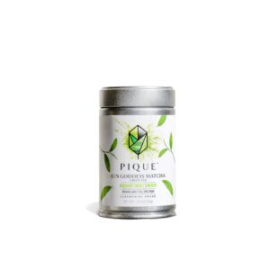 pique organic sun goddess matcha tin - ceremonial grade matcha green tea powder, supports radiant skin, calm energy (2.5 ounce)