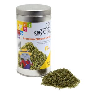 Kitty City Cat Premium Natural Catnip Tin, Premium Catnip Bag and 3-Pack, Catnip with Silvervine, Catnip Spray