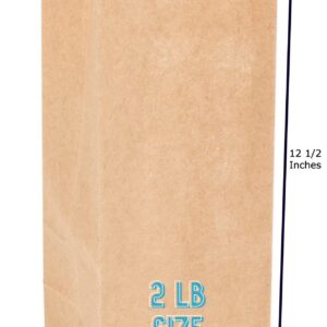 Resealable Kraft Tin Tie Poly-lined Bags Coffee Bags Reclosable Tin Tie Bags without window - 2 Lb - 50 Pack