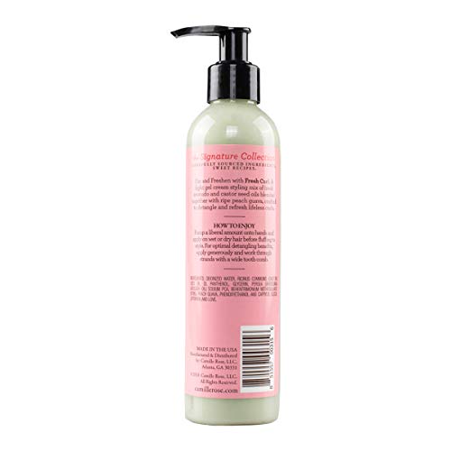 Camille Rose Fresh Curl Hair Styling Lotion & Detangler, with Avocado and Castor Oil, to Moisturize and Promote Hair Growth, for all Hair Types, 8 oz