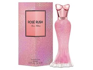 paris hilton rose rush eau de parfum spray perfume for women | floral and fruity fragrance | notes of papaya, peony, cedar, and white musk | feminine | long-lasting scent | 3.4 fl oz