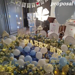 Henzxi 1000 Pcs Rose Petals, Artificial Flower Petals, for Romantic Night, Wedding, Event, Party, Valentine Decor (1000 Pcs, Aroyal Blue)