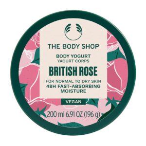 The Body Shop British Rose Body Yogurt – Instantly Absorbing Hydration from Head to Toe – For Normal to Dry Skin – Vegan – 6.91 oz