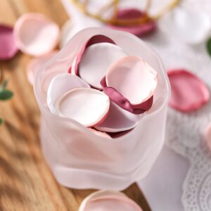 Der Rose 300pcs Artificial Flowers Silk Rose Petals Flower Girl Scatter Petals for Aisle Centerpieces Table Confetti Party Favors Home Wedding Decorations