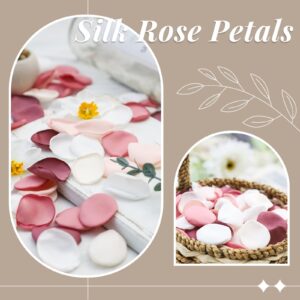 Der Rose 300pcs Artificial Flowers Silk Rose Petals Flower Girl Scatter Petals for Aisle Centerpieces Table Confetti Party Favors Home Wedding Decorations