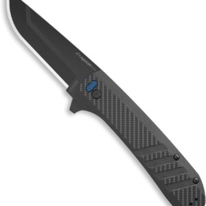 OUTDOOR EDGE RAZOR VX4 | Replaceable Blade EDC Flipper Folding Pocket Knife | 3" Blade, Ceramic Ball Bearings, Carbon Weave Handle, Reversible Pocket Clip | Outdoor, Camping, Survival, Utility