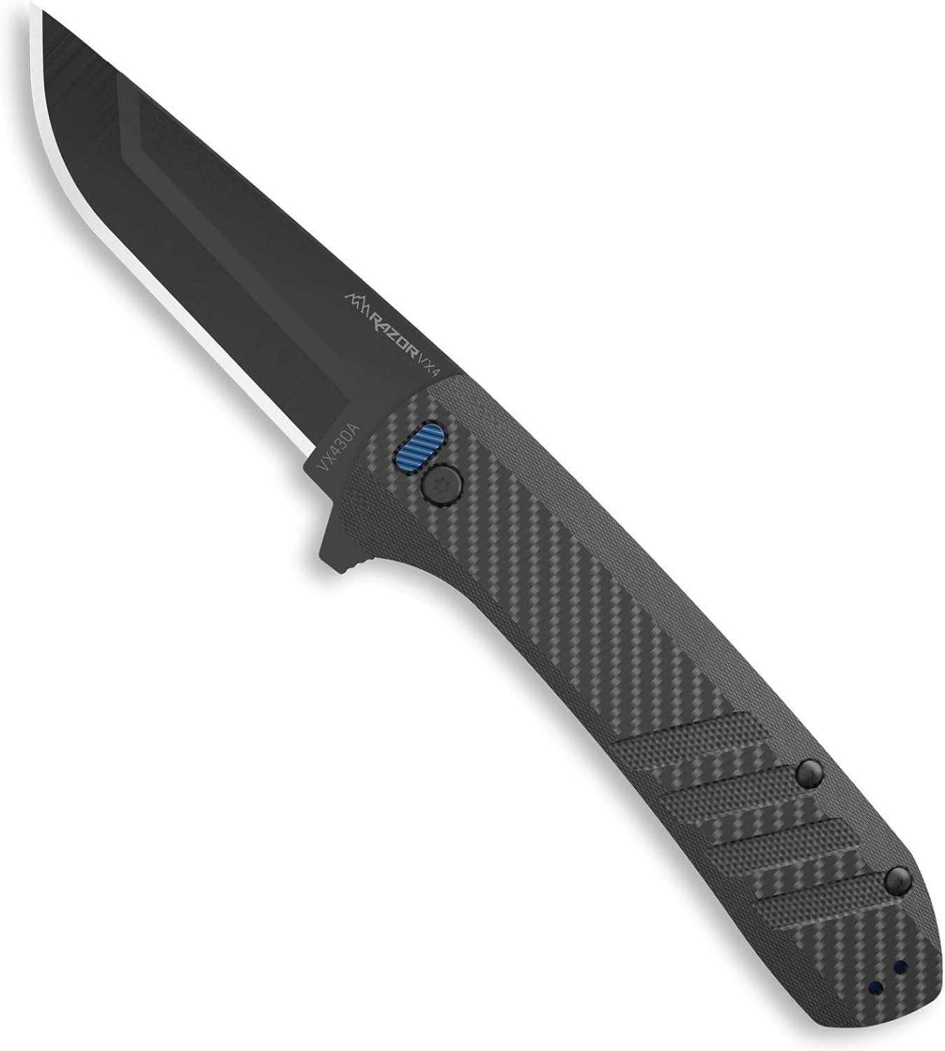 OUTDOOR EDGE RAZOR VX4 | Replaceable Blade EDC Flipper Folding Pocket Knife | 3" Blade, Ceramic Ball Bearings, Carbon Weave Handle, Reversible Pocket Clip | Outdoor, Camping, Survival, Utility