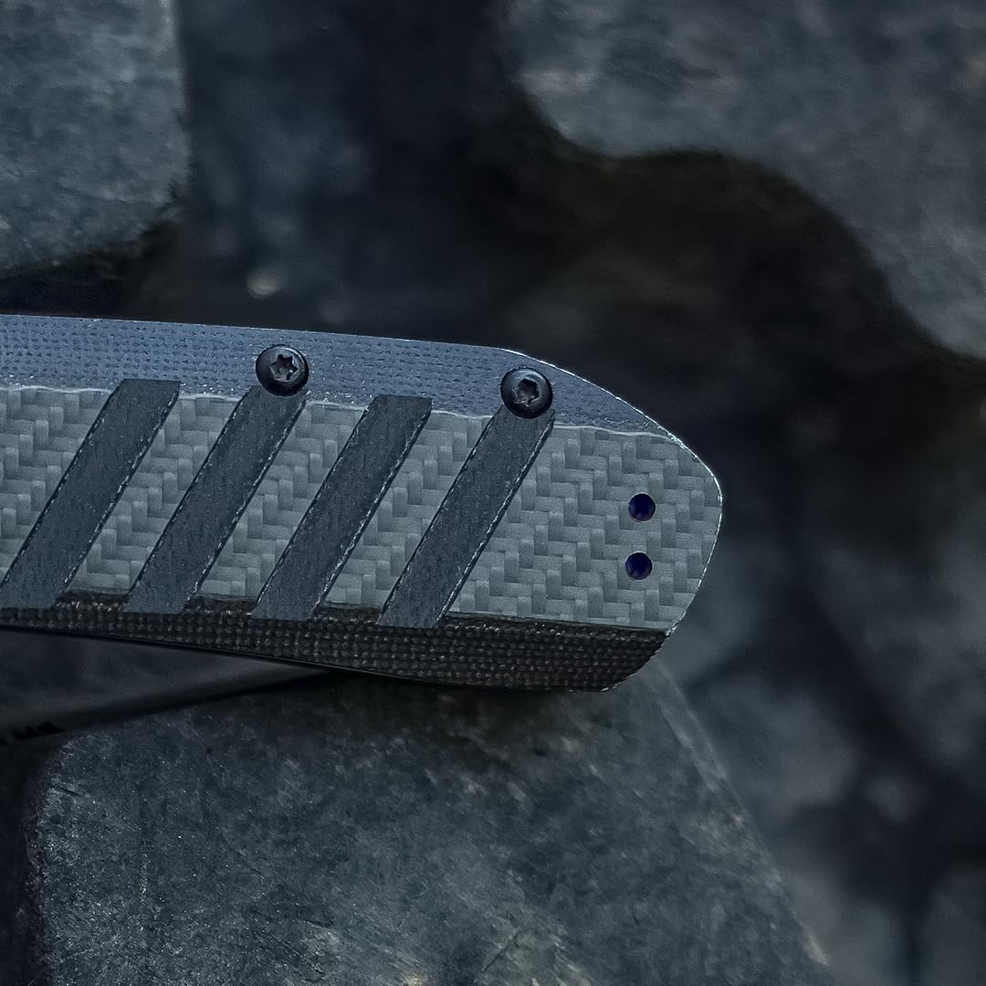 OUTDOOR EDGE RAZOR VX4 | Replaceable Blade EDC Flipper Folding Pocket Knife | 3" Blade, Ceramic Ball Bearings, Carbon Weave Handle, Reversible Pocket Clip | Outdoor, Camping, Survival, Utility