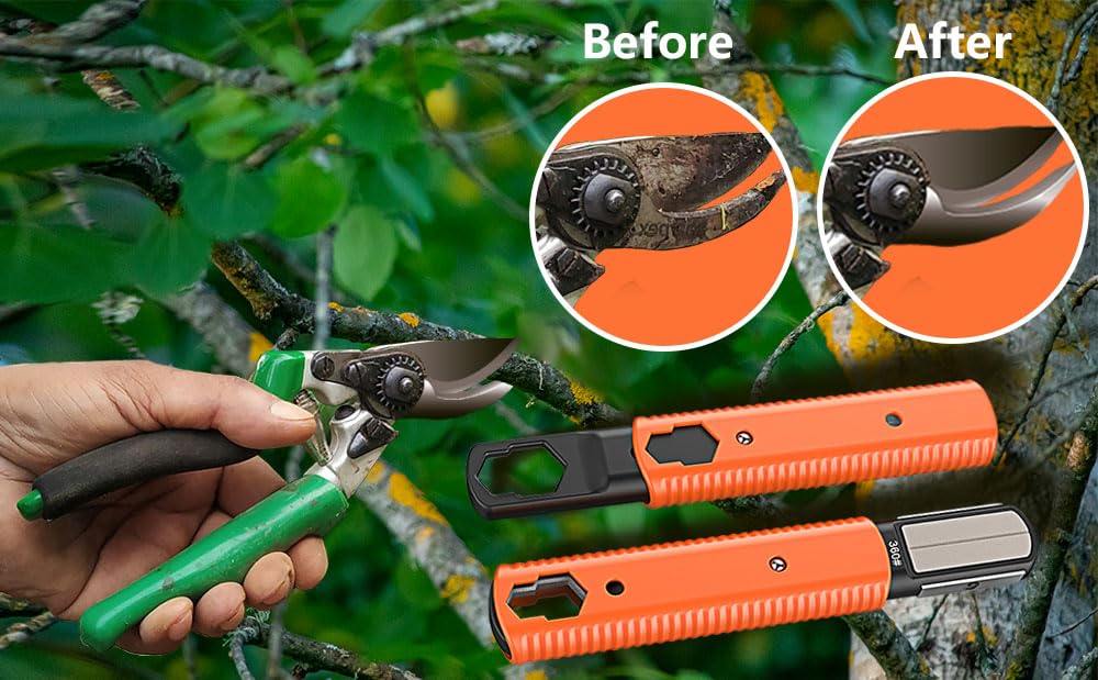 Multi Garden Tool Blade Sharpener - For Sharpening Lawn Mower Blades, Garden Pruners, Axe, Machete, Hedge Shears, Scissors, Hatchets, Pocket Knife Sharpener, speedy sharp sharpener