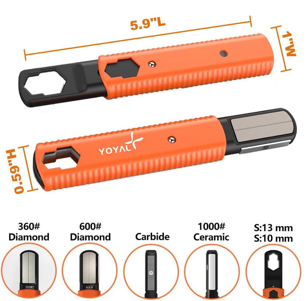 Multi Garden Tool Blade Sharpener - For Sharpening Lawn Mower Blades, Garden Pruners, Axe, Machete, Hedge Shears, Scissors, Hatchets, Pocket Knife Sharpener, speedy sharp sharpener