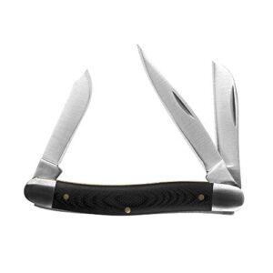 kershaw brandywine folding pocket knife, three blades with manual open, slipjoint lock (4382), steel