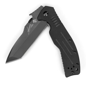 kershaw emerson cqc-8k tactical folding pocket knife, large 3.5 inch tanto blade, g10 handle, 5.3 oz, 6044tblk, black