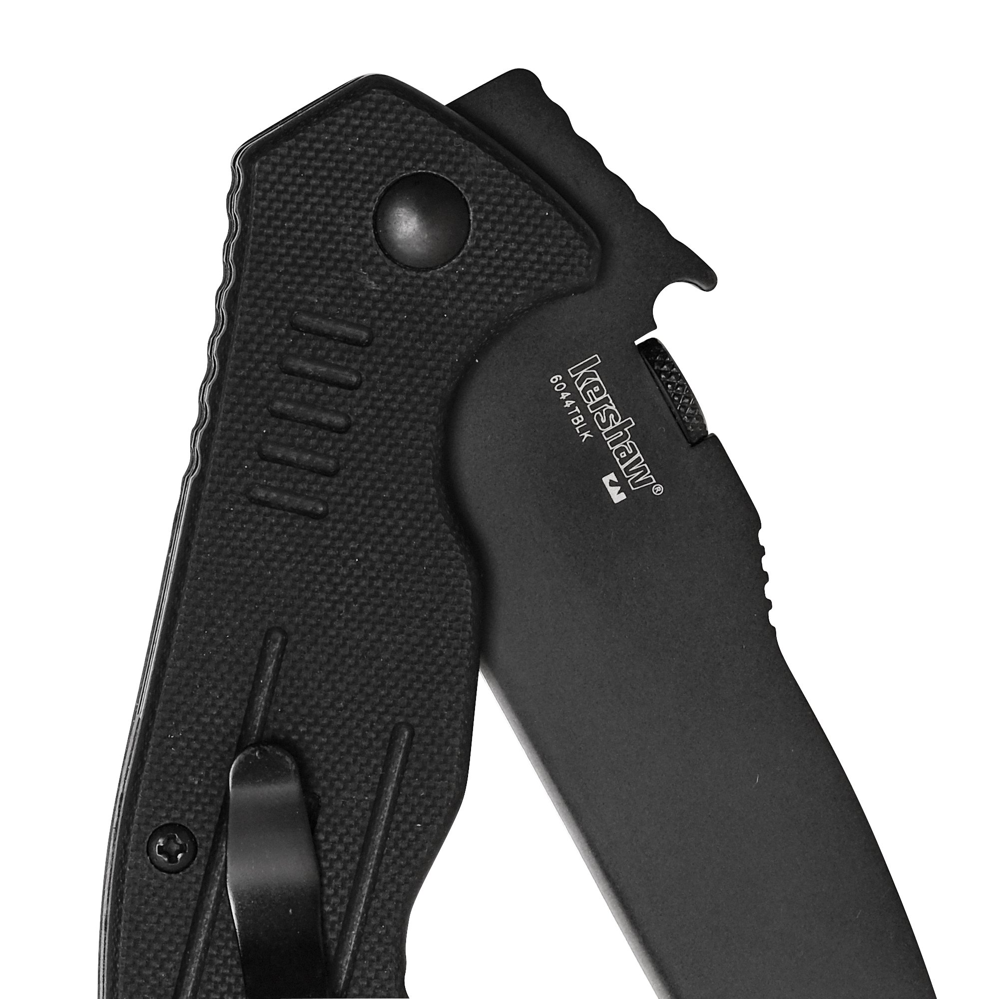 Kershaw Emerson CQC-8K Tactical Folding Pocket Knife, Large 3.5 inch Tanto Blade, G10 Handle, 5.3 oz, 6044TBLK, Black