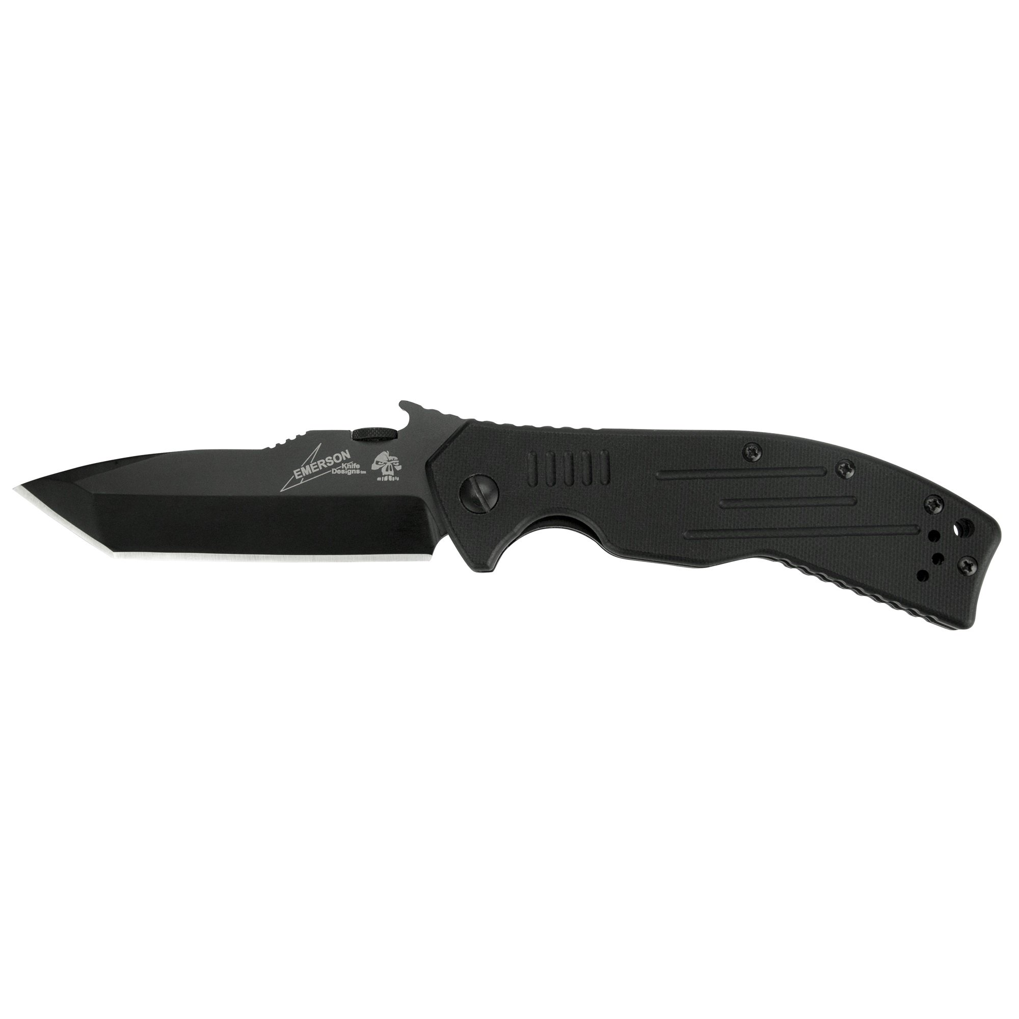 Kershaw Emerson CQC-8K Tactical Folding Pocket Knife, Large 3.5 inch Tanto Blade, G10 Handle, 5.3 oz, 6044TBLK, Black