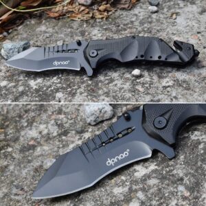 dpnao DP-10 Folding knife Portable Pocket Escape Emergency Survival Glass Breaker Reversible Clip Good for Camping