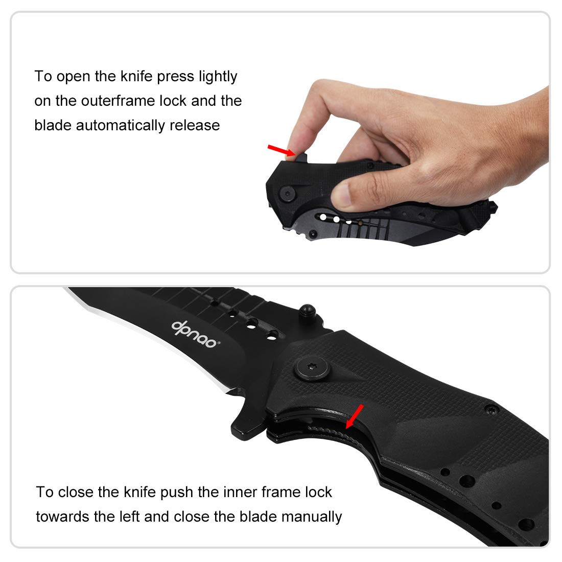 dpnao DP-10 Folding knife Portable Pocket Escape Emergency Survival Glass Breaker Reversible Clip Good for Camping