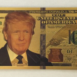 Authentic $100 President Donald Trump Authentic 24kt Gold Plated Commemorative Bank Note Collectors Item by Aizics Mint