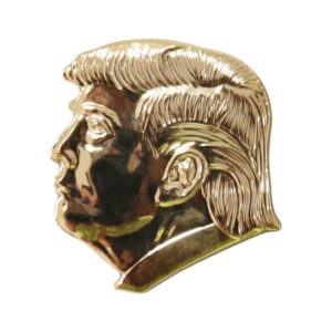 president donald trump pin, gold plated lapel pins, 1.2" x 1.2", 1 pack