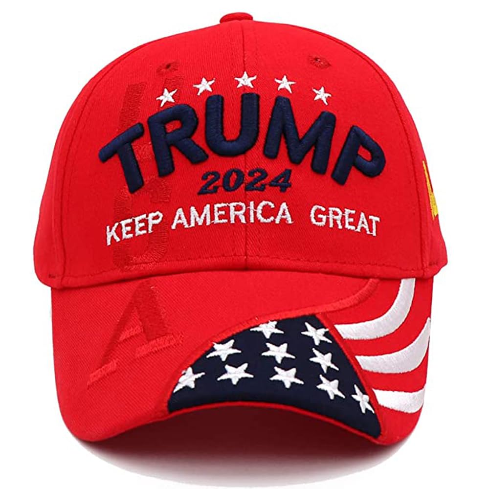 Rivanoer Trump Hat Trump Merchandise Trump 2024 Hat Take America Back Hat Embroidery MAGA Adjustable Baseball Cap