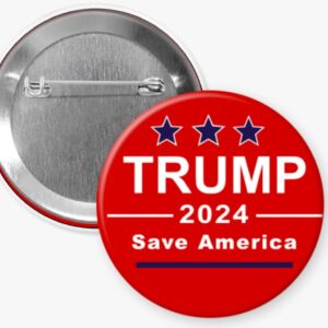 Donald Trump 2024 3-Pack Campaign Buttons (2.25 inches)