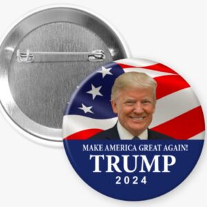 Donald Trump 2024 3-Pack Campaign Buttons (2.25 inches)