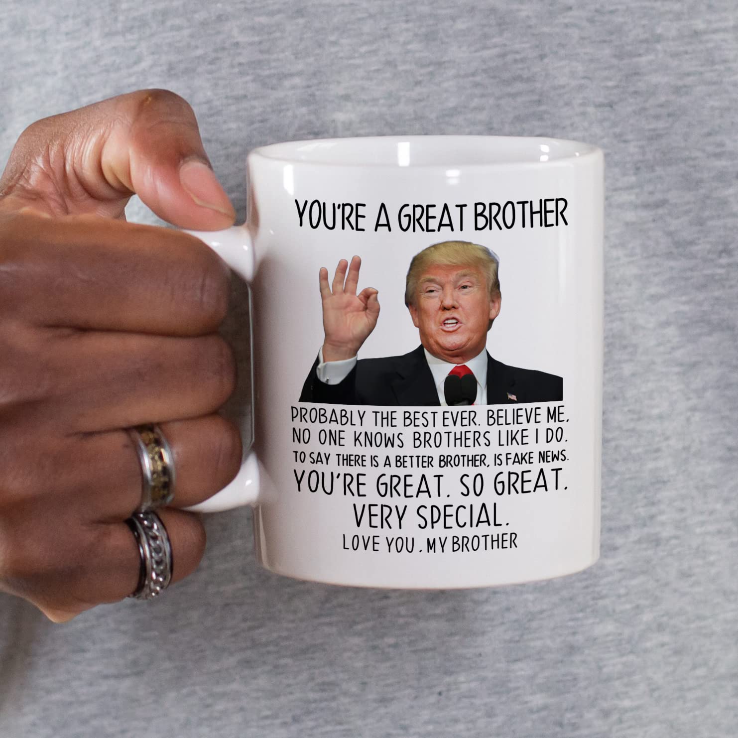 Aurahouse You're A Great Brother Mug, Great Brother Coffee Mug, Birthday Gag Gifts for Brother, Christmas, Father's Day Gifts for Brother, Funny Brother Mug Present Ceramic Cup(White, 11oz)