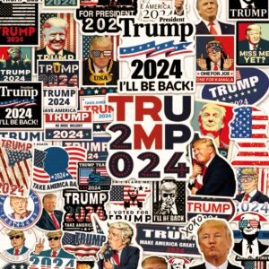 100 Pack Donald Trump 2024 Stickers (Large Size), Bumper Sticker, Trump Decal for Laptop, Phone, Car, Water Bottle