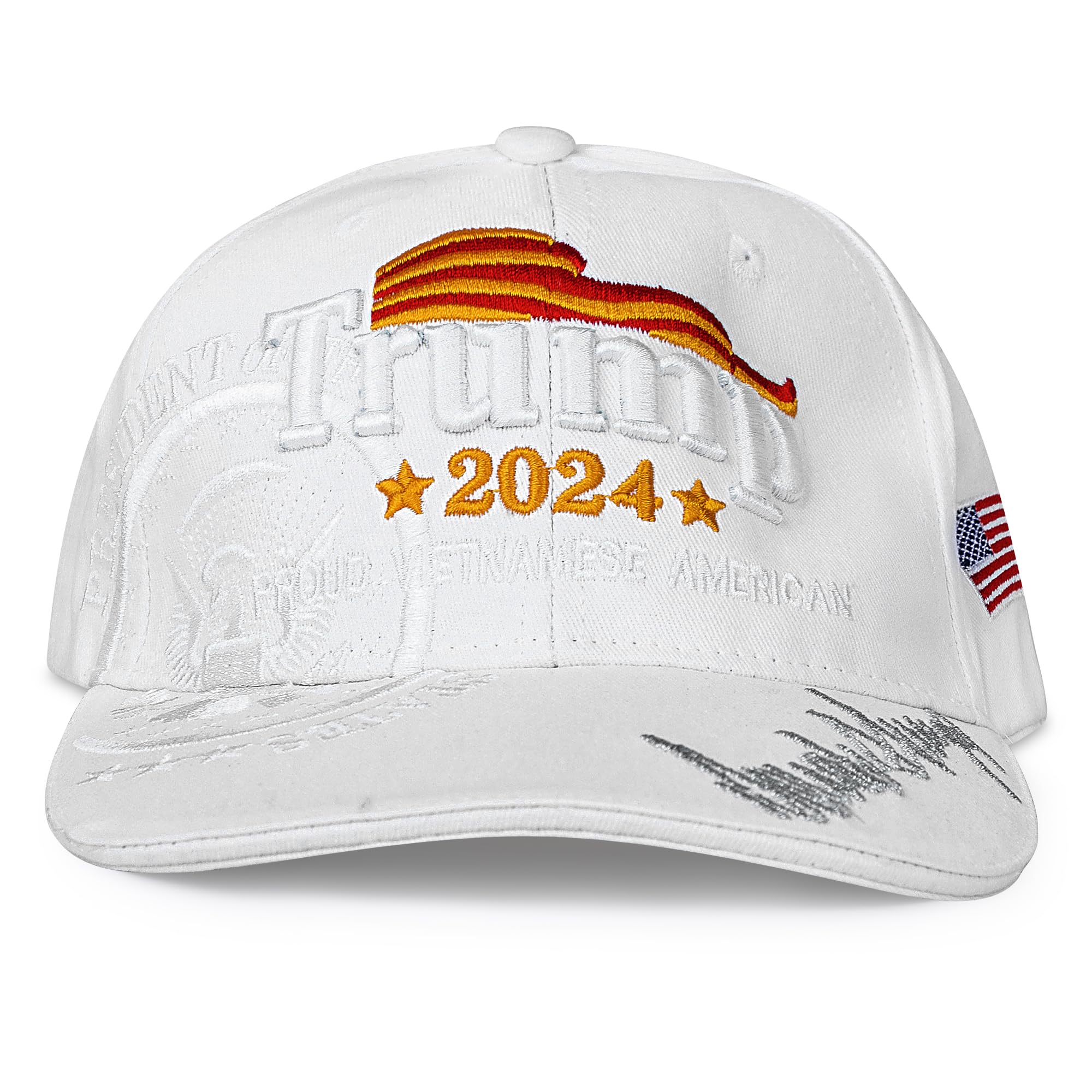 Besti Donald Trump 2024 Keep America Great Cap Adjustable Baseball Hat with USA Flag - Breathable Eyelets (Trump 24 style K)