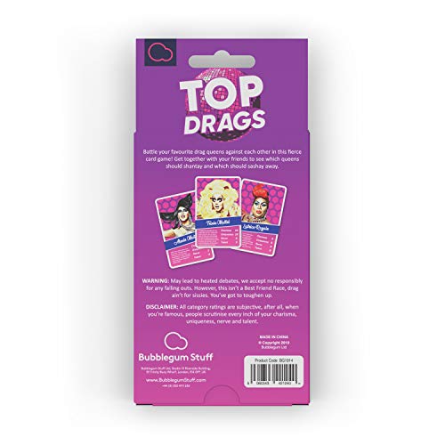 Top Drags Game - Trumps Card Game - Win Every Drag Queen to Win The Game - Suitable for Adults and Teenagers