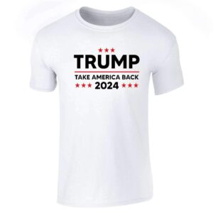 donald trump 2024 take back america graphic t-shirt, trump america shirt white xl