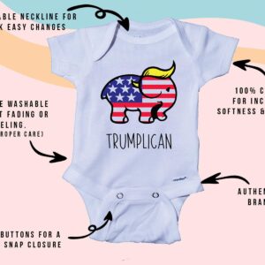 Ink Trendz® Trumplican Onesie®, Trump Baby Onesie®,Trump Baby Unisex Shirts, MAGA Baby Shirts Trump (0-3 Months)