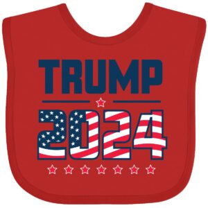 inktastic trump 2024 election flag baby bib red 3d87a