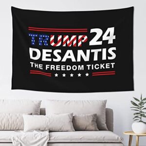 wall tapestry trump desantis 2024 the freedom ticket tapestry trump bar stuff for man cave man cave decorations flags for room teen (color : colour, size : 75x100cm)