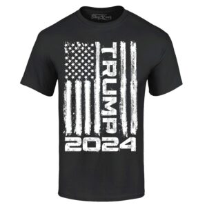 shop4ever® trump flag 2024 t-shirt large black 0