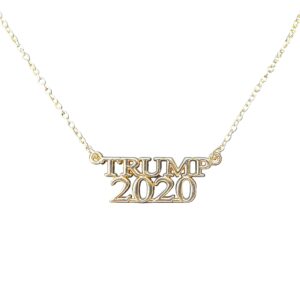 Bobblefingers Set of 3 Donald Trump Necklaces for Women - Jewelry for MAGA Supporters with Charms - Elegant Way to Express Support for The President - 18k Gold-Plated in Yellow, Rose and White Tones