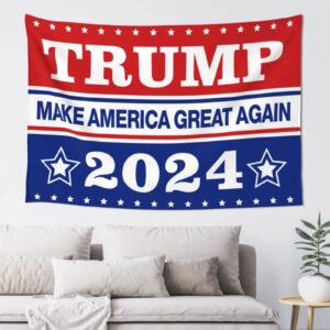 Small Wall Tapestry Trump 2024 Make America Great Again Tapestry Stuff for Your Room Wall Decor for Dorm (Size : 75X100CM)