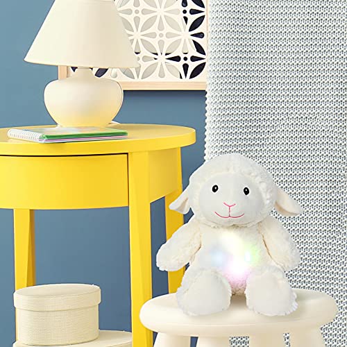 Linzy Toys, 12" Soft Dreams Super Soft Plush Lamb Night Light with Lullabies and soothe The Baby, Huggable Stuffed Animal, Nursery Decor,