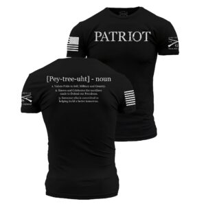 grunt style patriot defined men's t-shirt (black, small)