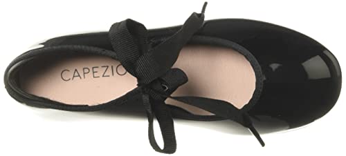 Capezio girls Jr. Tyette Tap Shoe, Black Patent, 9.5 W US Toddler