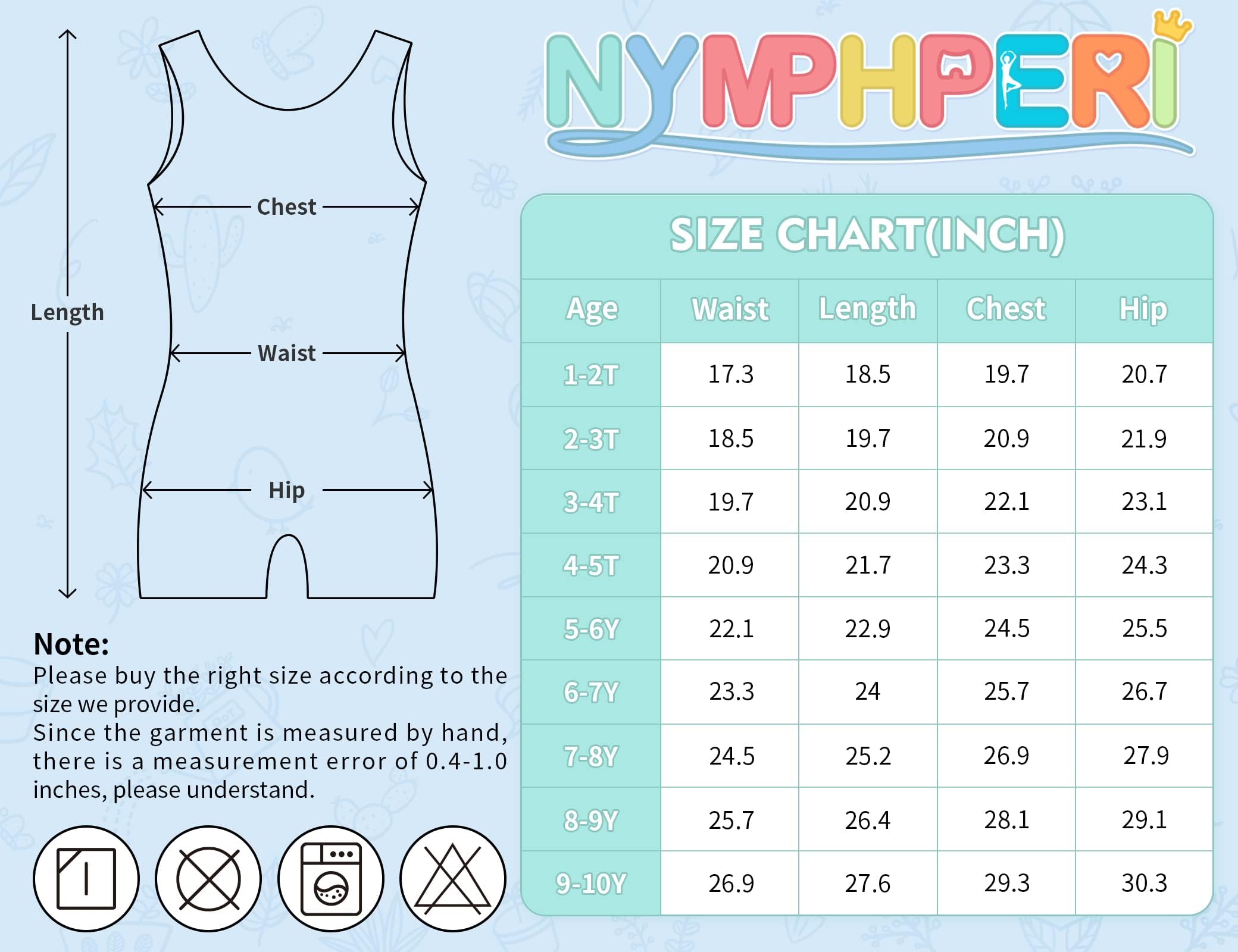 Nymphperi Girls Gymnastics Leotards Size 6-7 Years Old Sparkly Blue Pink Mermaid Scale Biketards with Shorts for Children Practice Workout