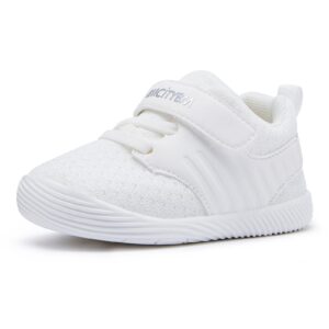 bmcitybm baby shoes boy girl walking shoes breathable sneakers infant first walker shoes 6 9 12 18 24 months white size 12-18 months infant