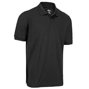 premium wear boys high moisture wicking polo t shirts | black - x-large