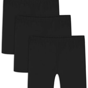 Auranso Girls Bike Shorts Dance Breathable and Safety Biker Under Dress Shorts Black 9-10 Years