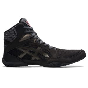 asics kid's snapdown 3 grade school wrestling shoes, 3, black/gunmetal