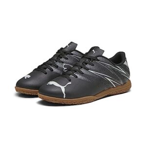 PUMA Attacanto Indoor Training Sneaker, Black-Silver Mist, 12 US Unisex Big Kid