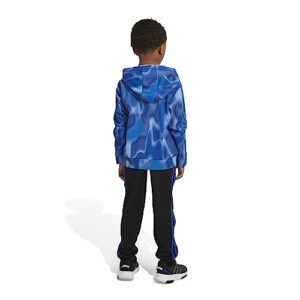 adidas boys Long Sleeve Camo Fleece Hooded Pullover Set, Team Royal Blue (New), 7