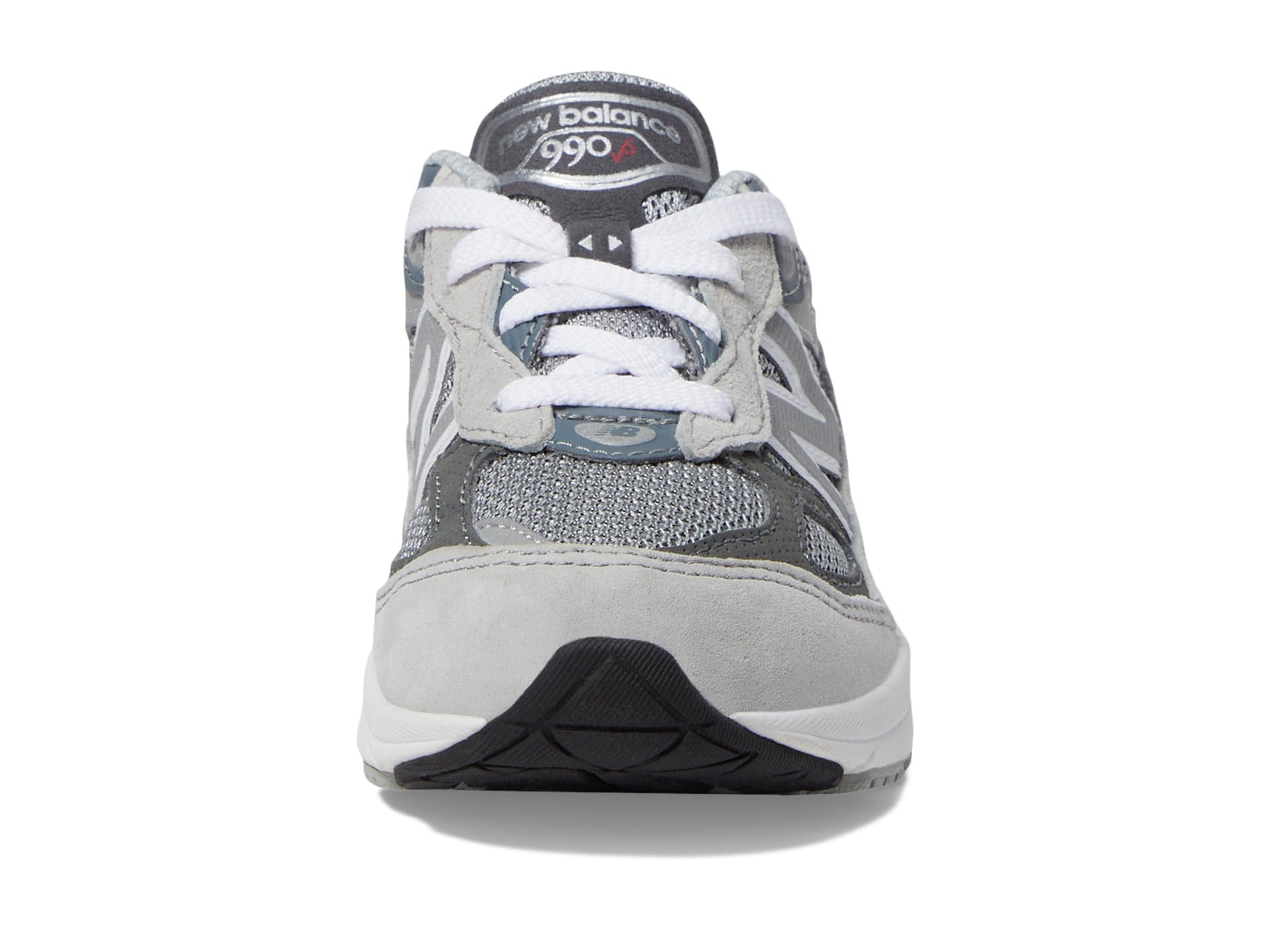 New Balance Boy's 990 V6 Lace-up Sneaker, Grey/Silver, 6 big kid